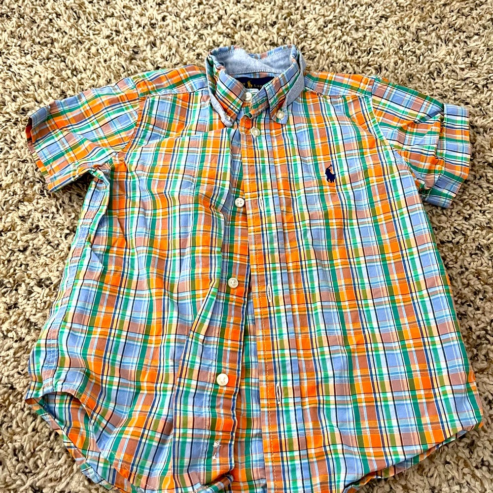Ralph Lauren 3T button down shirt-shirt sleeves
